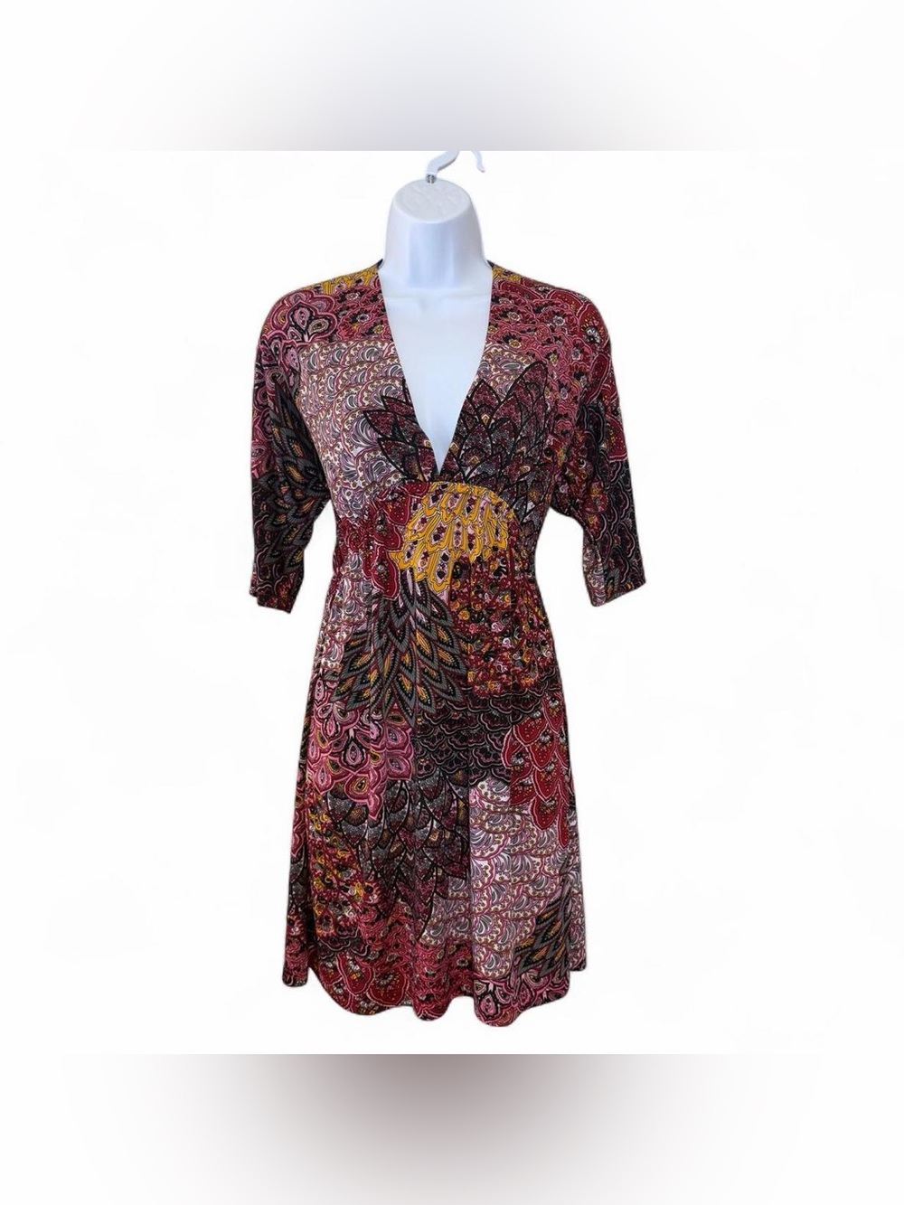 Y2K CRISTINALOVE BOHO PEACOCK DRESS